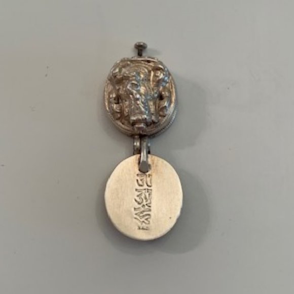 Ganesha Silver Amulet Vintage Hinged Pendant - Picture 2 of 4